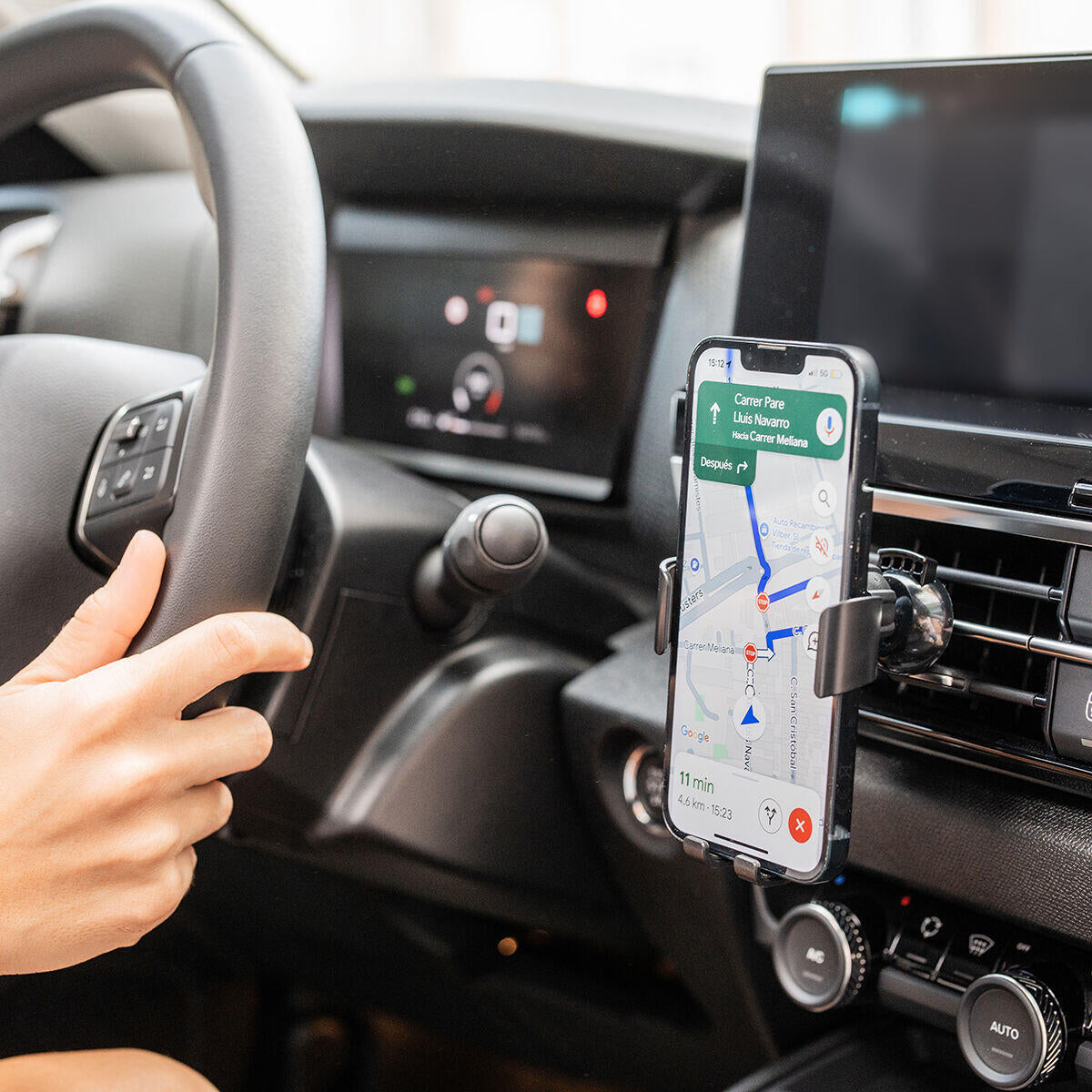 Soporte para Móvil con Carga Inalámbrica Rápida para Coche 15W