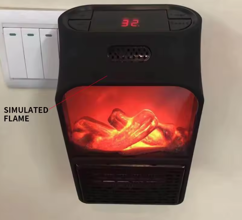 Calefactor Eléctrico Portátil Enchufable 1000W con Control Remoto