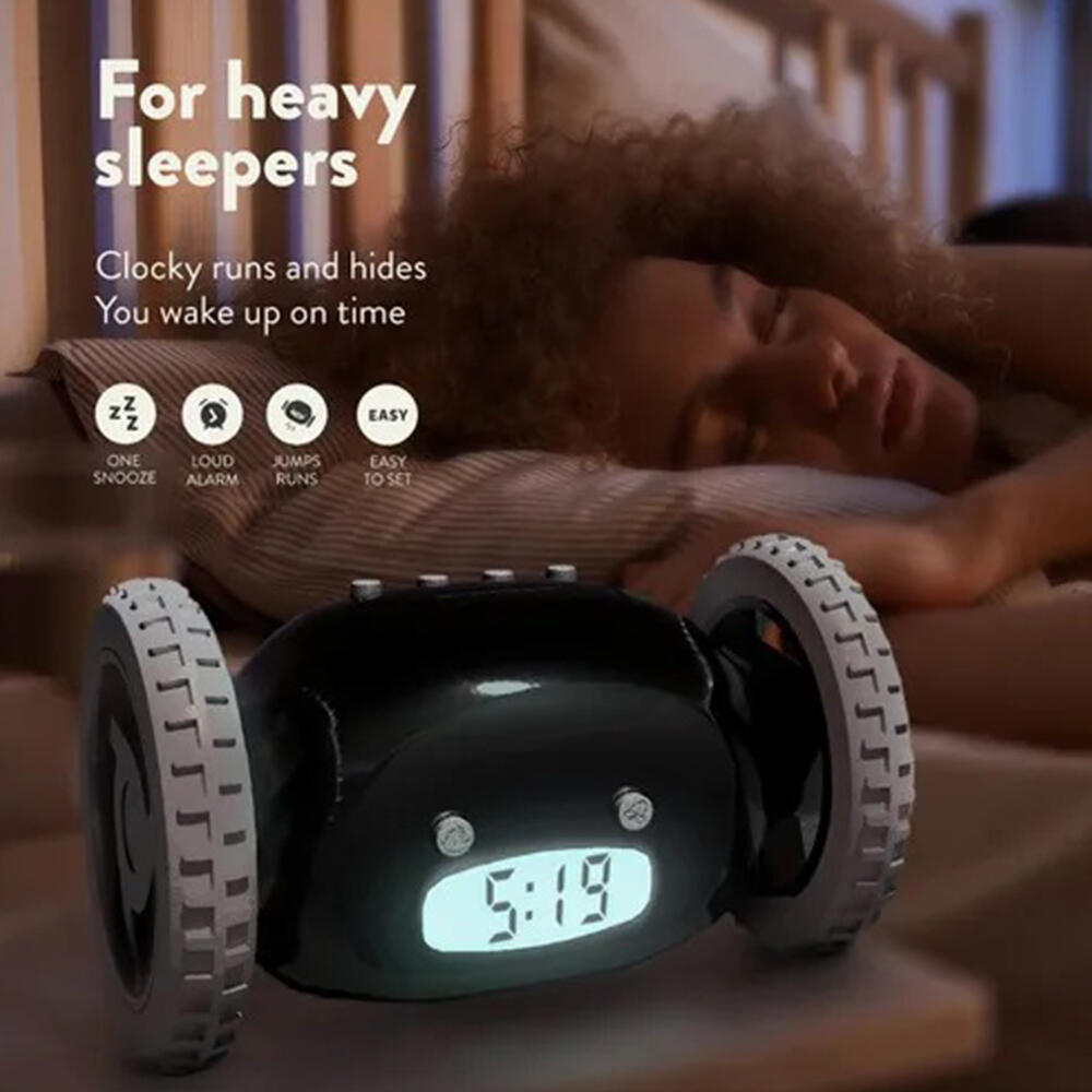 Despertador Digital con Ruedas Antisnooze de Alta Potencia