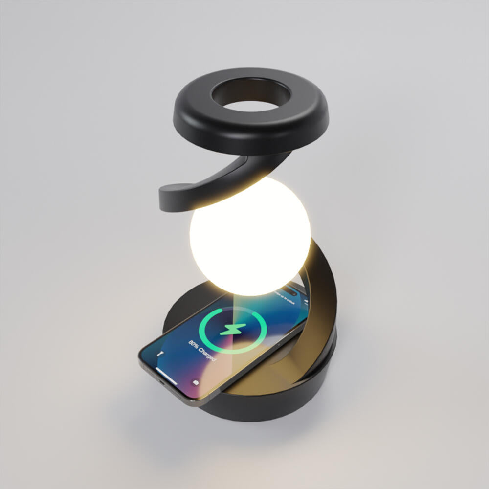 Lámpara LED de Luna Flotante 3D con Carga Inalámbrica