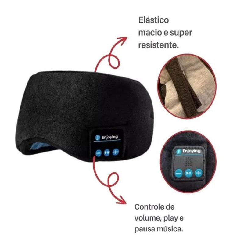 Antifaz para Dormir con Auriculares Bluetooth Integrados