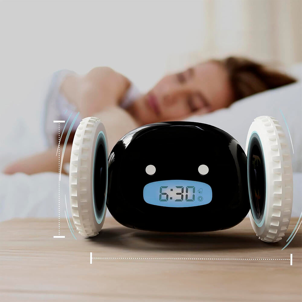 Despertador Digital con Ruedas Antisnooze de Alta Potencia